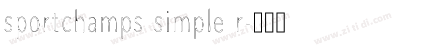 sportchamps simple r字体转换